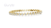 Wave-Design Diamond Tennis Bracelet 2.90mm