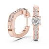 Classic Round Solitaire Diamond Hoop Earrings – Lab-Grown & Moissanite