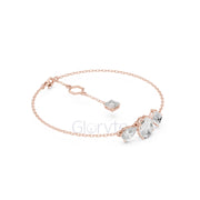 Three-Stone Diamond Tail Bracelet v2