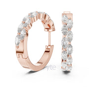 Marquise Illusion Hoop Earrings