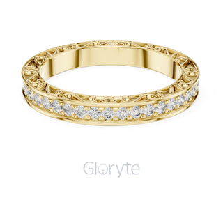 Vintage Inspired Diamond Eternity Band with Micro Prong Setting