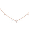 Minimalist Diamond Station Necklace with Round & Baguette Cut Diamonds – Includes Chain