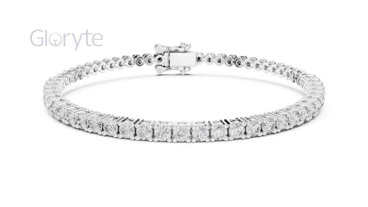 Round Cut Diamond Half Tennis Bracelet 2.50mm
