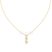 Three-Stone Diamond Pendant Necklace (1.11 CT)