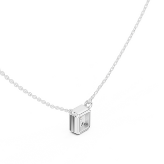 Diamond Solitaire Bezel Pendant Necklace