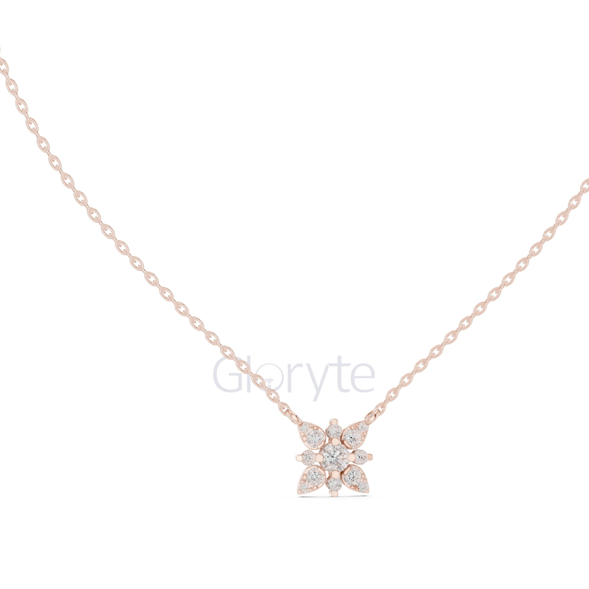 Bloom Diamond Cluster Pendant Necklace