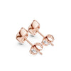 Marquise Cut Diamond Stud Earrings – Bezel Set in Silver & Gold