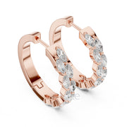 Marquise Illusion Hoop Earrings