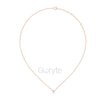 Triangle Solitaire Diamond Pendant Necklace