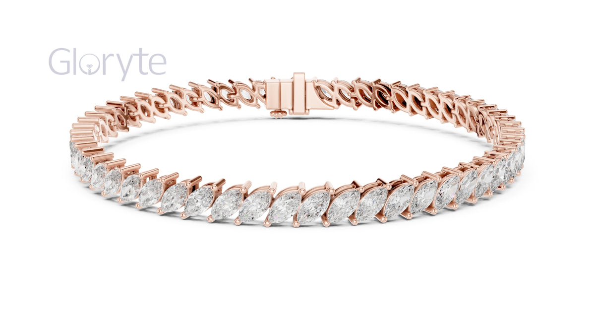 Marquise Cut Diamond Tennis Bracelet