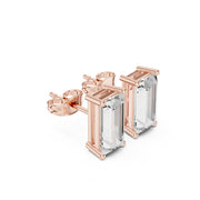 Baguette Diamond Stud Earrings