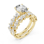 Floral & Round Diamond Cluster Ring – 3.70 CTW
