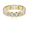 Asscher Cut Diamond Bezel-Set Eternity Band