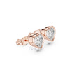 Heart-Shaped Diamond Stud Earrings | Bezel-Set Solitaire in Gold or Silver | Lab-Grown & Moissanite