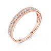 Milgrain Diamond Band in 925 Silver, 10K & 14K Gold | Half Eternity Ring