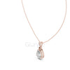 Infinity Halo Pear Pendant Necklace