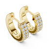 Double Row Classic Diamond Hoop Earrings – Lab-Grown or Moissanite