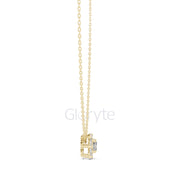 Cushion & Pear Cluster Diamond Pendant Necklace (1.60 CT)