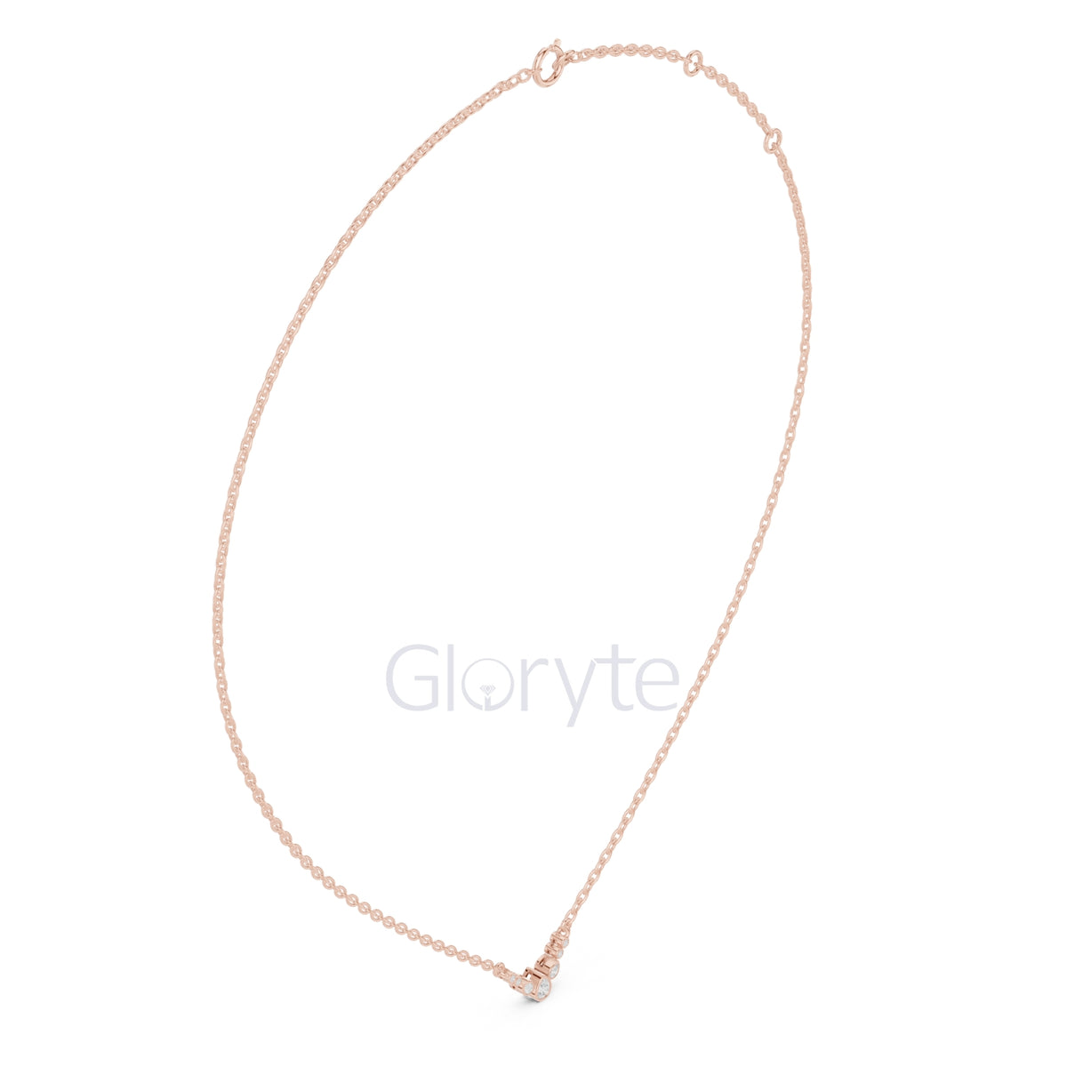 Diamond Cluster V-Shaped Necklace