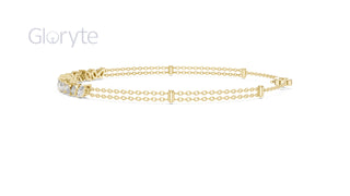 Mixed Cut Diamond Chain Bracelet