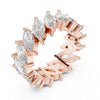 Marquise Cut Diamond Eternity Band in Sterling Silver, 10k & 14k Gold