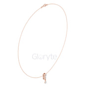 Oval & Pear Drop Diamond Pendant Necklace