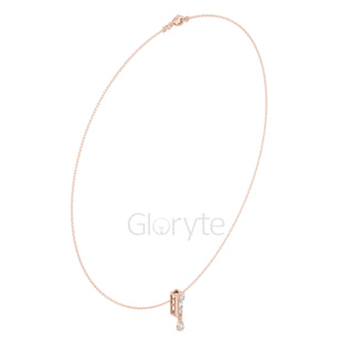 Oval & Pear Drop Diamond Pendant Necklace