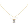 Radiant Cut Pendant with Diamond Bail | 1.50 CT