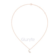 Crescent Moon Diamond Pendant Necklace