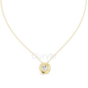 Round Halo Diamond Pendant Necklace (2.38 CT)