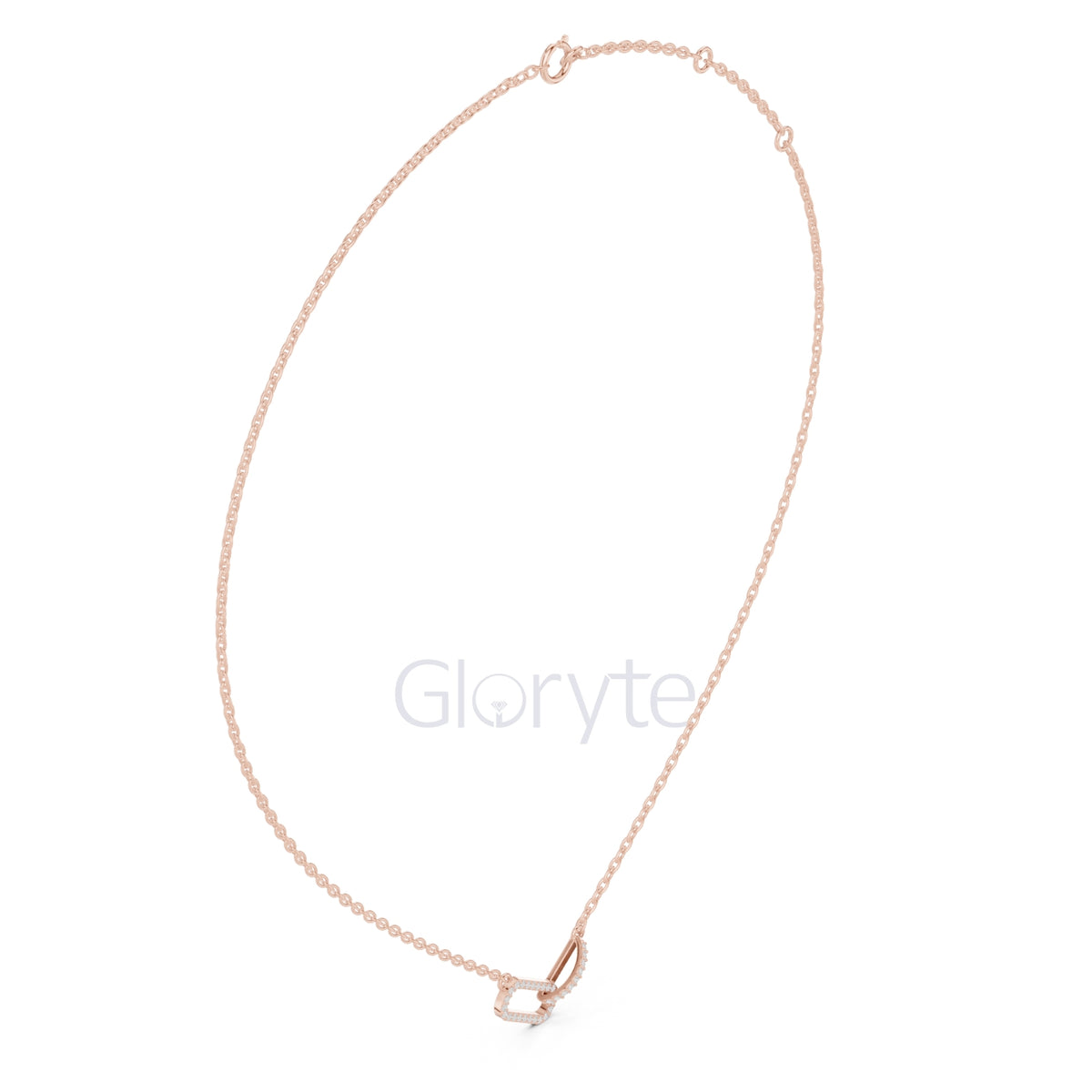 Diamond Link Pendant Necklace