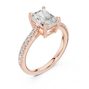 Diamond Solitaire Ring with Side Accents