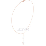 Diamond Vertical Bar Pendant Necklace