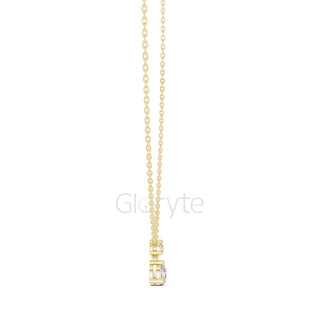 Two Stone Diamond Pendant Necklace