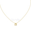Emerald Solitaire Pendant Necklace (0.39 CT)