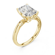Elegant 2.5ct Solitaire Diamond Ring with Accent Side Stones