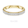 Double Row Diamond Band Ring in Sterling Silver, 10K & 14K Gold