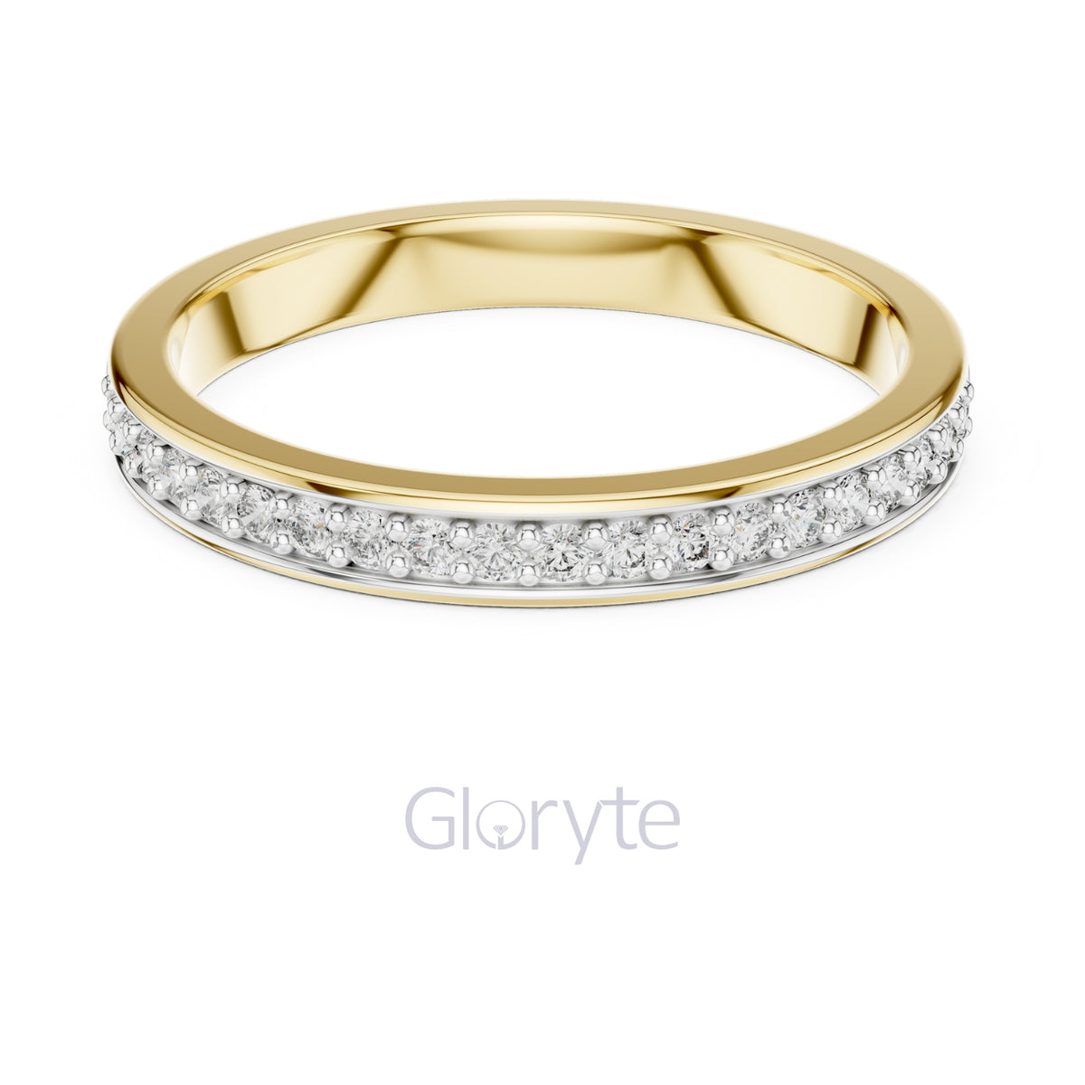 Double Row Diamond Band Ring