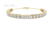 Classic Graduated Round Cut Diamond Bracelet 3.50mm To 5.00mm