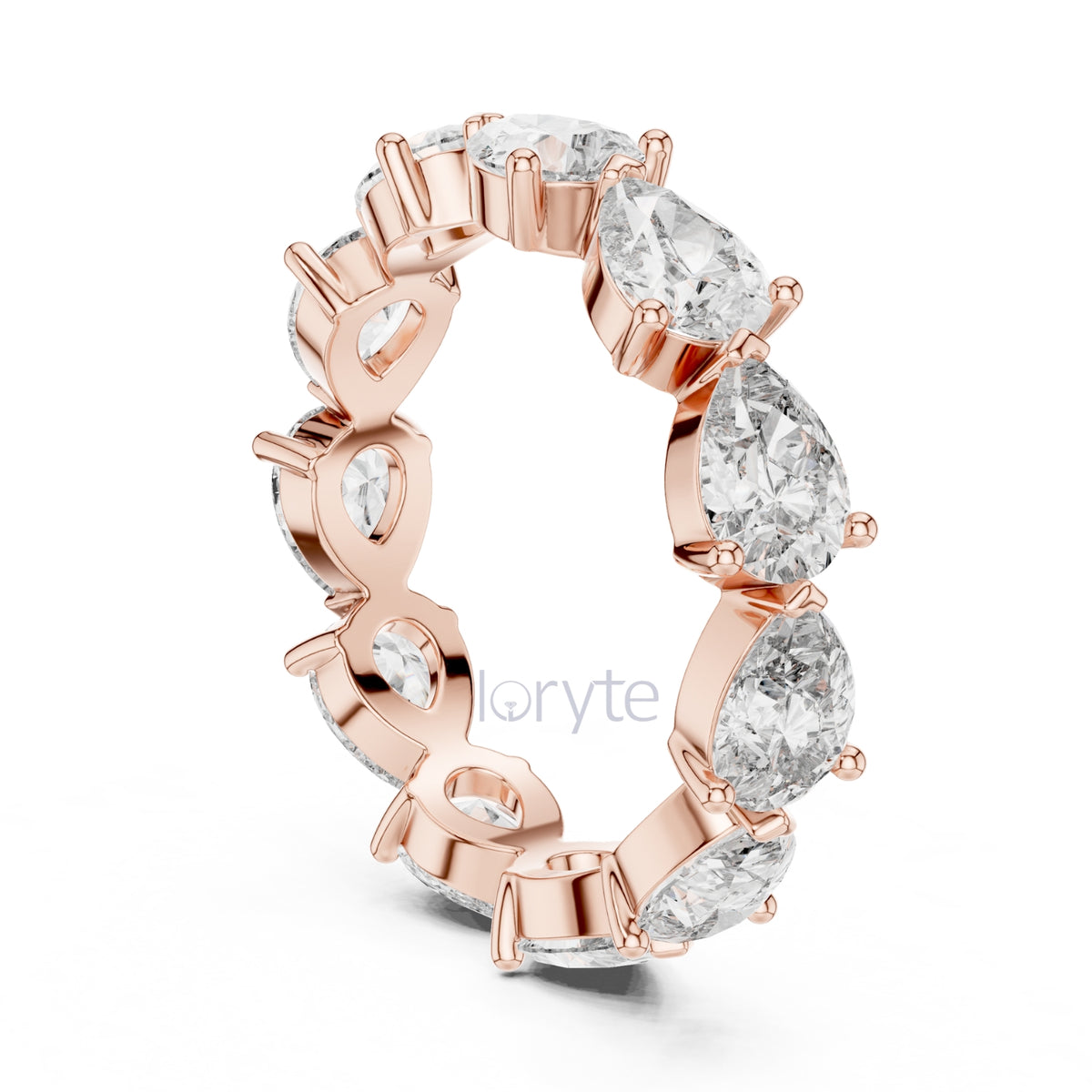 Pear Cut Diamond Eternity Band Ring