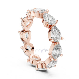 Pear Cut Diamond Eternity Band Ring