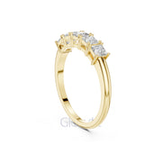 Princess Cut Five Stone Diamond Eternity Band Ring