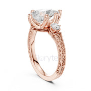 Pear Diamond Vintage Bridal Ring