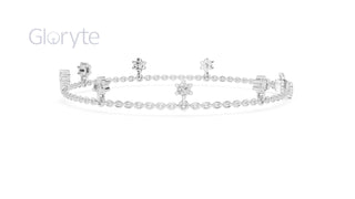 Floating Round Cut Diamond Bracelet