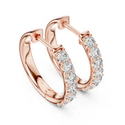 Classic Diamond Huggie Hoop Earrings