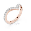 V-Shaped Diamond Band in 925 Silver, 10K & 14K Gold