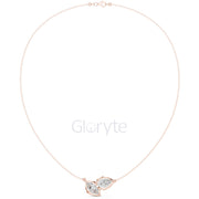 Pear and Marquise Diamond Duo Necklace