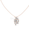 Three-Stone Toi et Moi Diamond Pendant Necklace