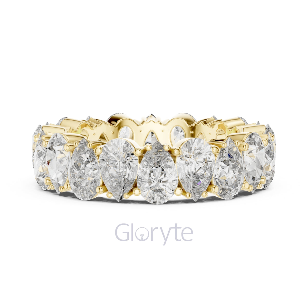 Pear Cut Diamond Eternity Band – Full Circle