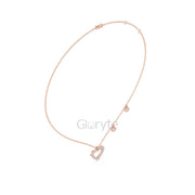 Diamond Heart Pendant Necklace with Dangling Accents – Includes Chain